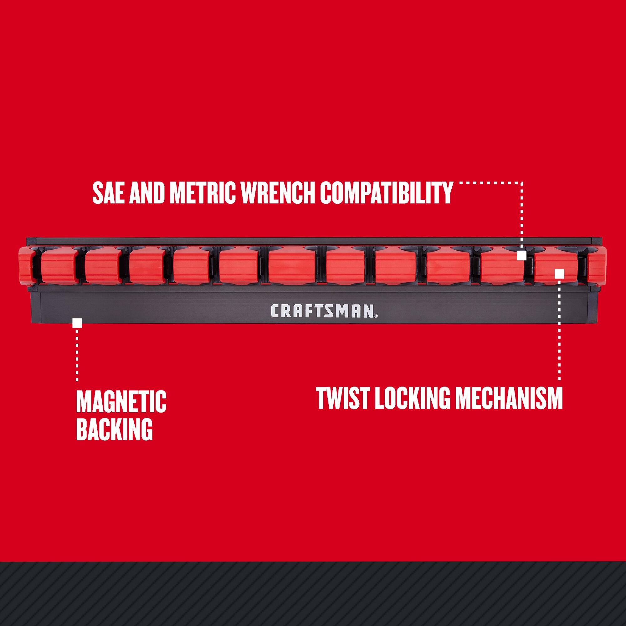 Graphic of CRAFTSMAN Wrenches highlighting product features