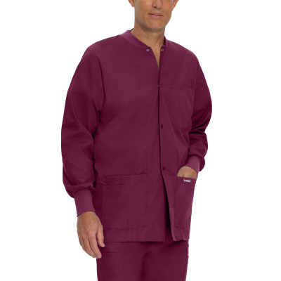 Landau 7551 Men&#8216;s Popular 4 Pocket Knit Cuff Warm-Up Scrub Jacket-Landau