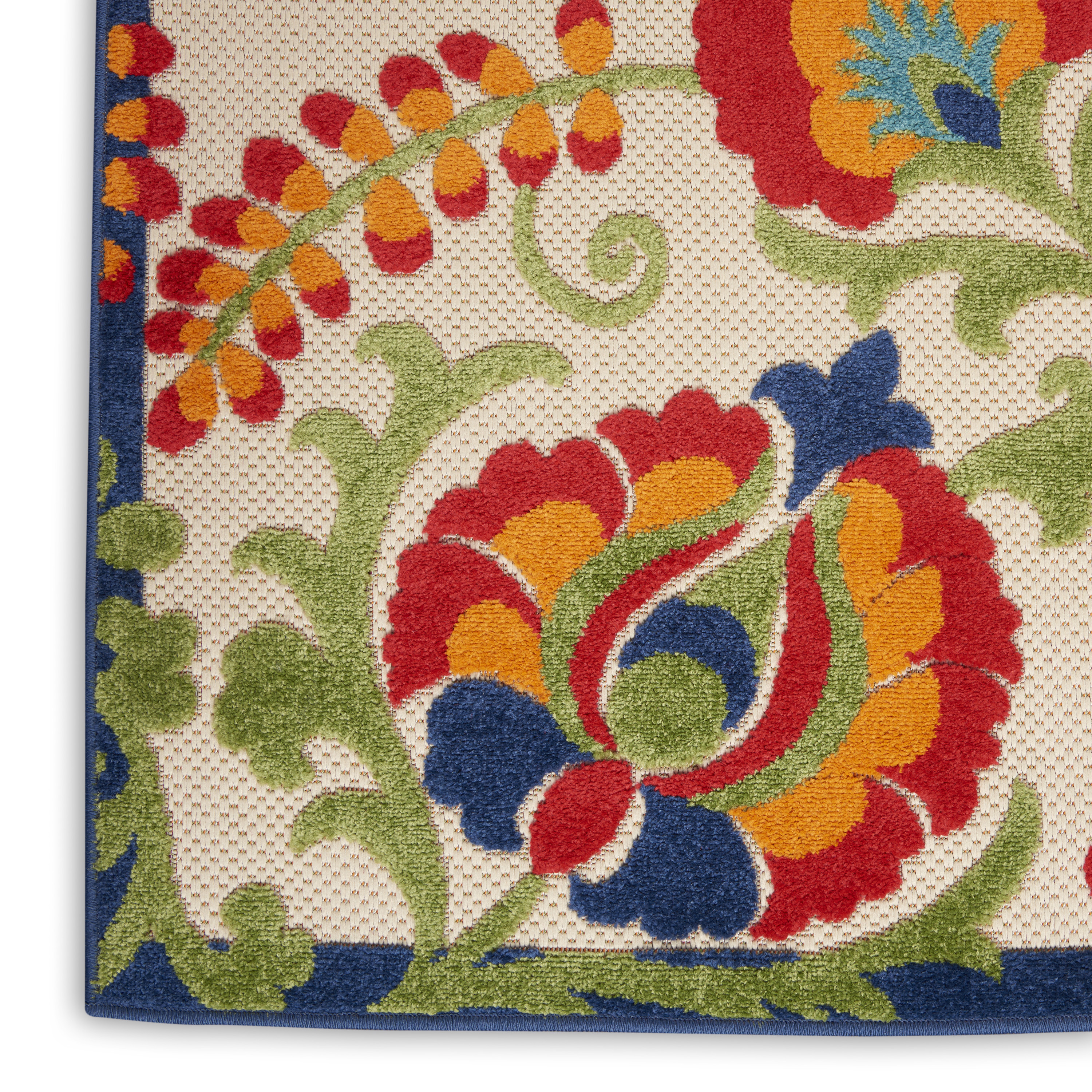 Nourison Aloha 6' x 9' Multicolor Farmhouse Rug