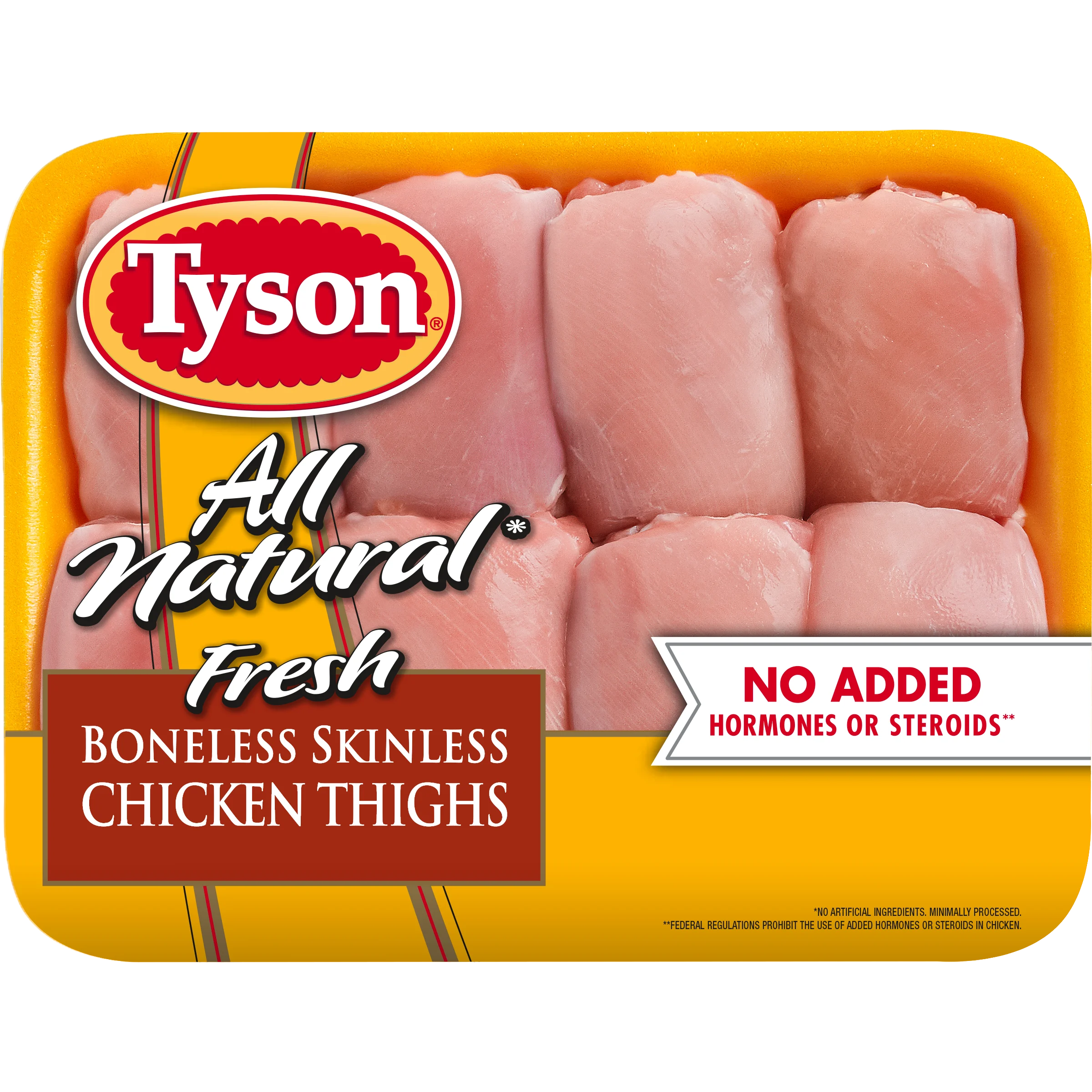 All Natural* Fresh Boneless Skinless Chicken Thighs