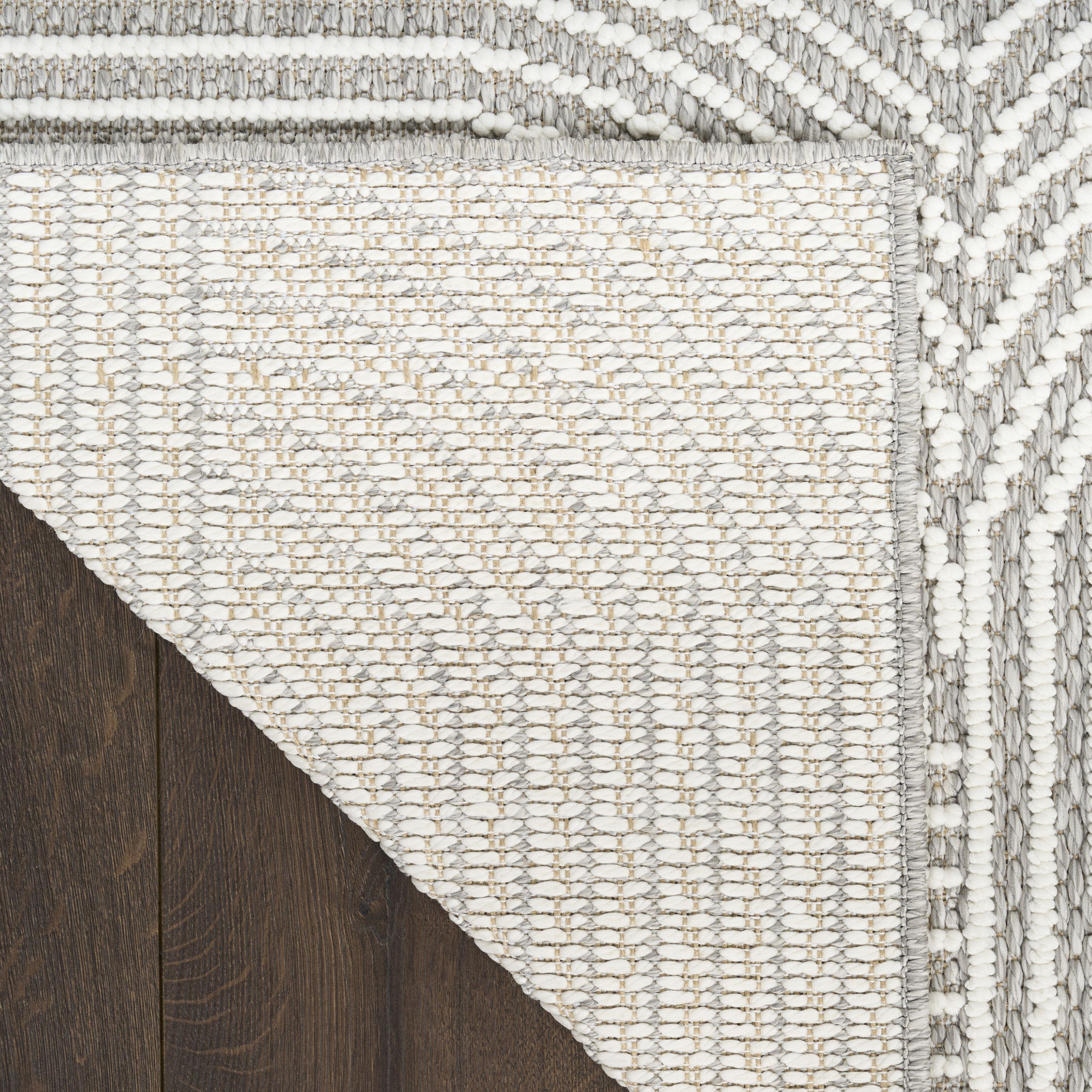 Nourison Natural Texture 7'10" x 9'10" Grey Ivory Modern Indoor Rug
