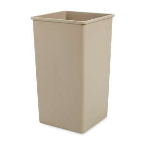Rubbermaid Commercial, Untouchable®, 50gal, Resin, Beige, Square, Receptacle