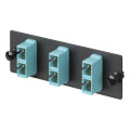 Opticom® 10Gig™Fiber Optic Adapter Panel, Multimode (OM3/4), (3) Duplex Adapters for 6-Strand Fiber