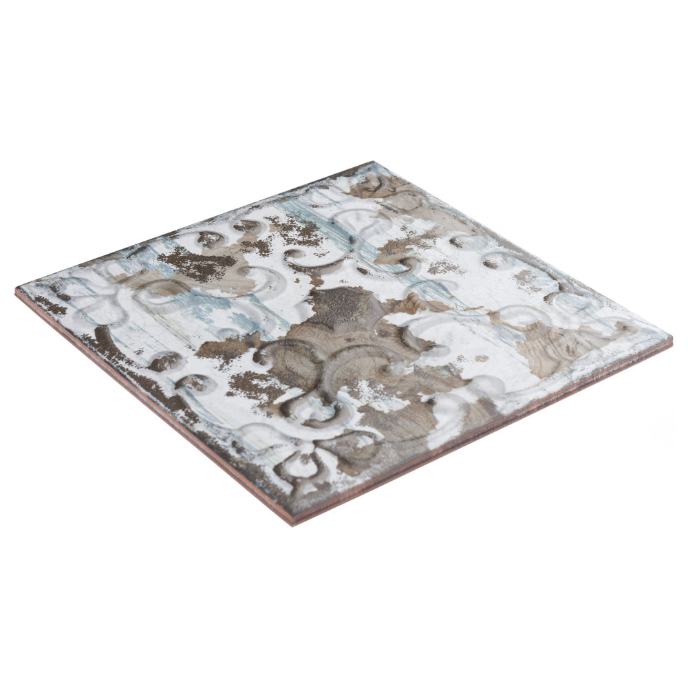 Aevum Ornato Dark 7-7/8 in. x 7-7/8 in. Ceramic Wall Tile