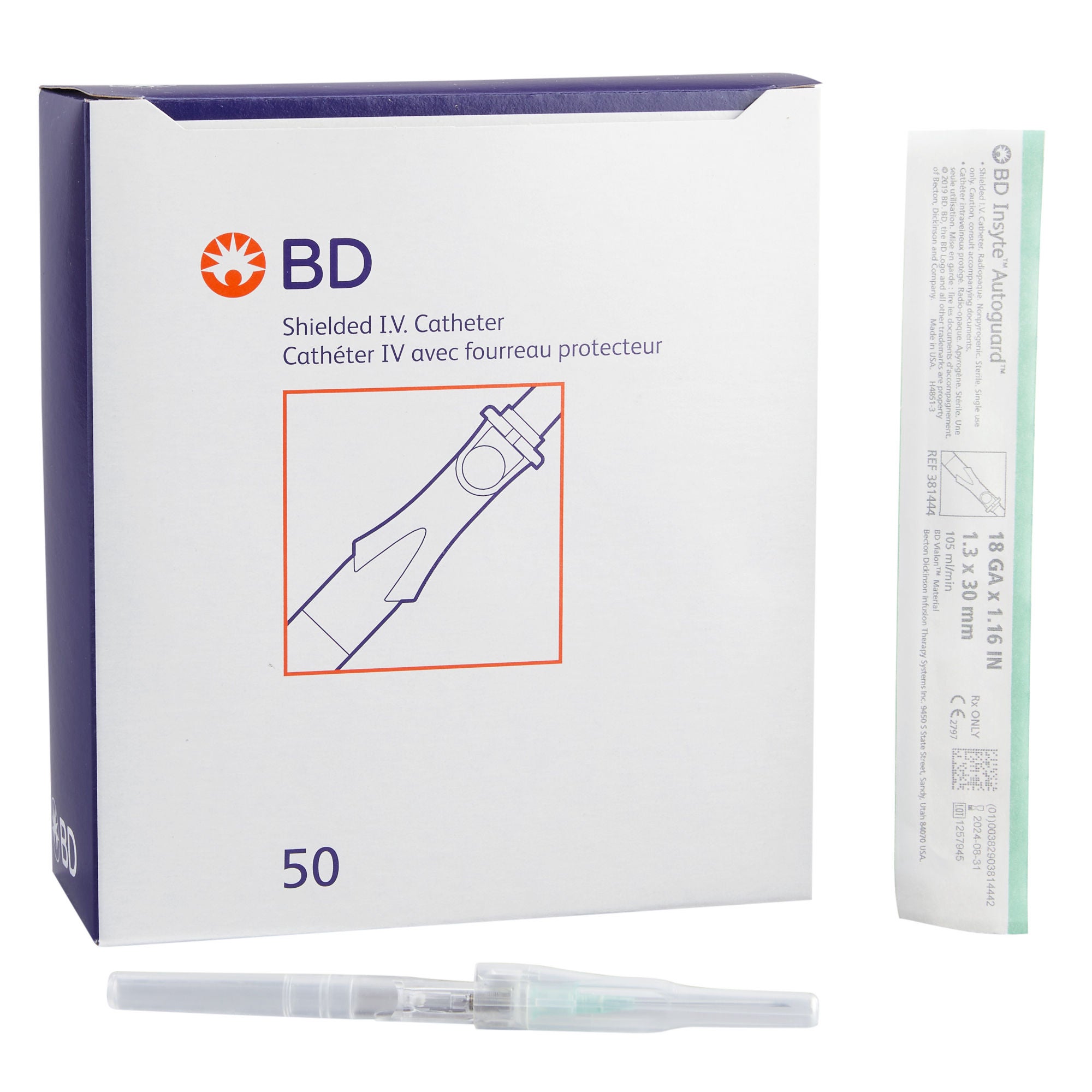 Insyte™ Autoguard™ Peripheral IV Catheter, 18 Gauge