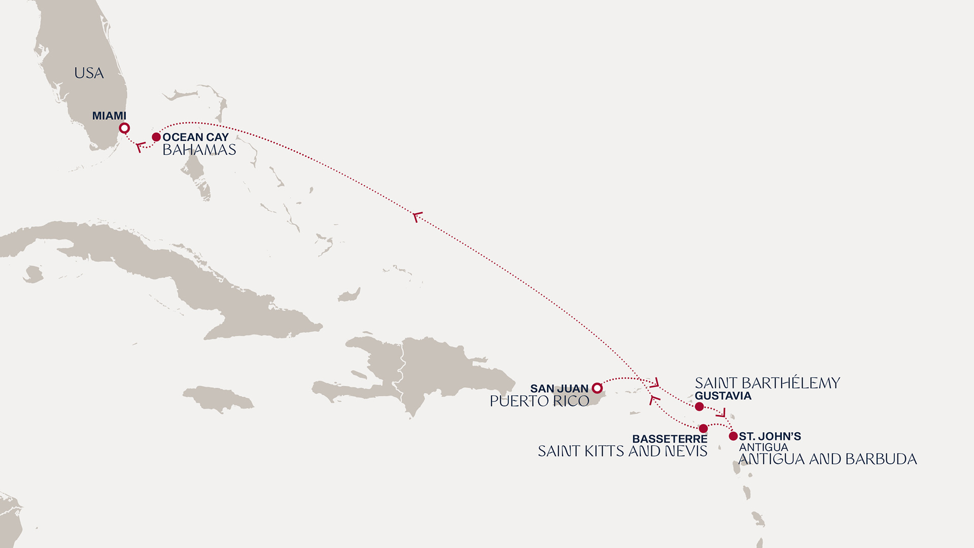 Itinerary map