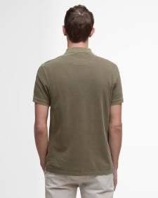 Washed-Out Sports Polo Shirt Light Sage