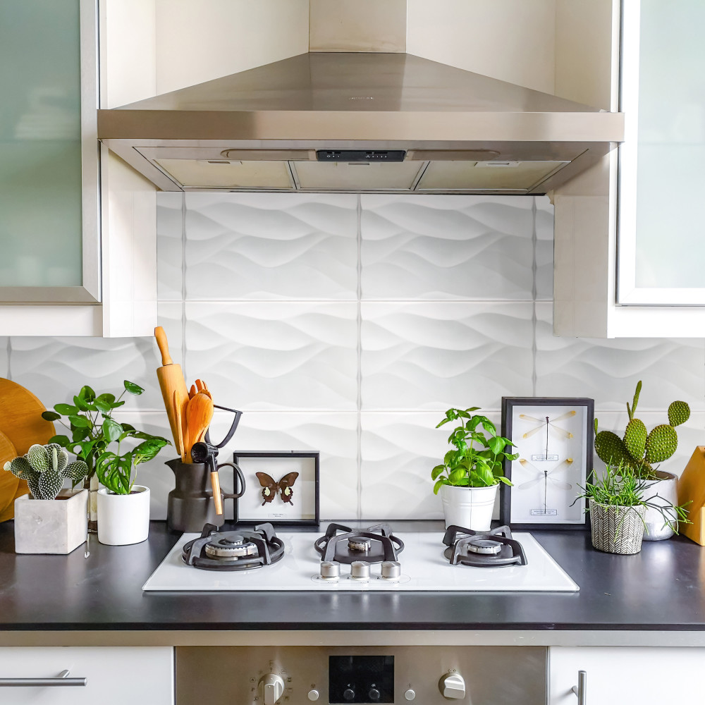 More Natur Matte White 9-7/8 in. x 15-3/4 in. Ceramic Wall Tile