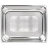 Half-size 1 ½-inch-deep Super Pan 3® perforated stainless steel steam table pan