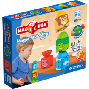 Magicube Magic Stacking Safari, Magnetic Building Cubes, 10 Pieces