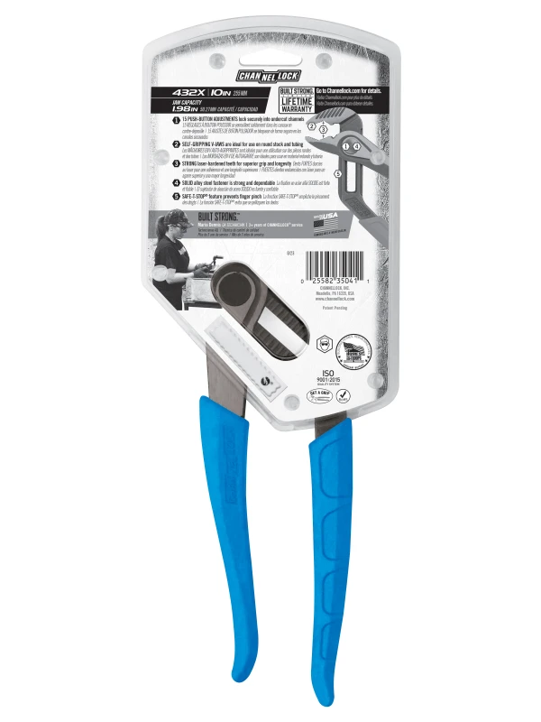 432X 10-inch SPEEDGRIP V-Jaw Tongue & Groove Pliers