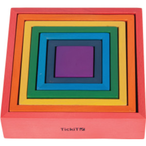 Wooden Rainbow Architect Squares - Set of 7
