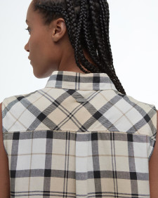 Agnes Sleeveless Shirt Safari Dress Tartan