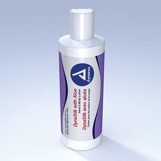 Dynarex LOTION, HAND & BODY DYNASILK W/ALOE FLIP-TOP 8OZ (48/CS)