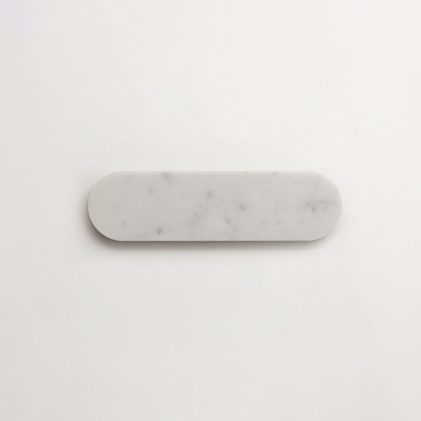 clé lapidary: smooth-cut ovals | oval long | honed | carrara | sample 
