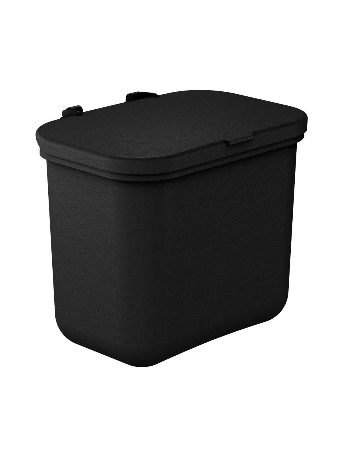 HANGING WASTE BASKET – Single – Kit – Solid Lift – Black PCR