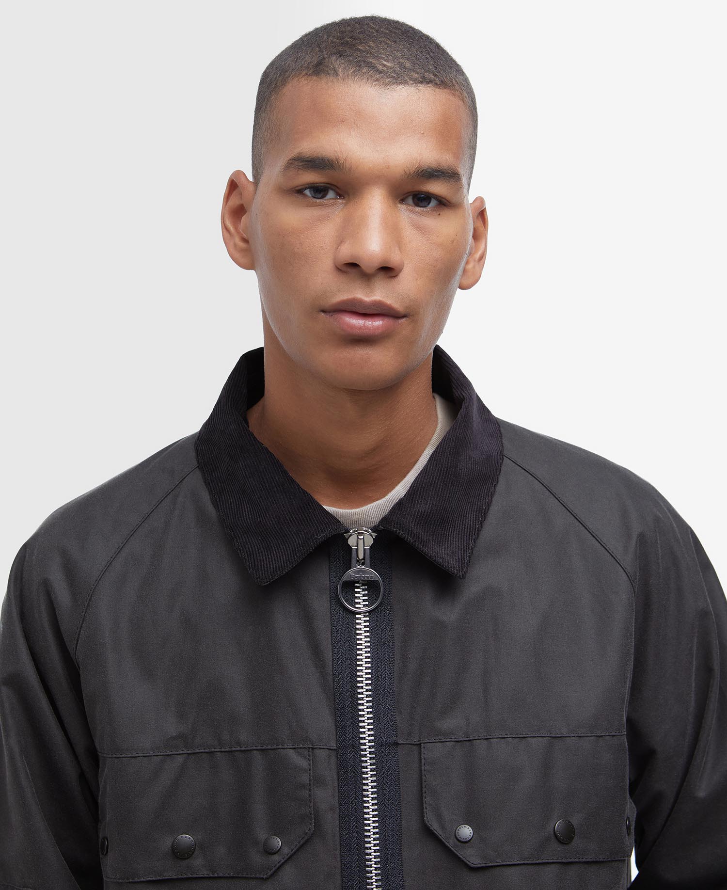 Re-Engineered Short Bedale Waxed Jacket image number 3
