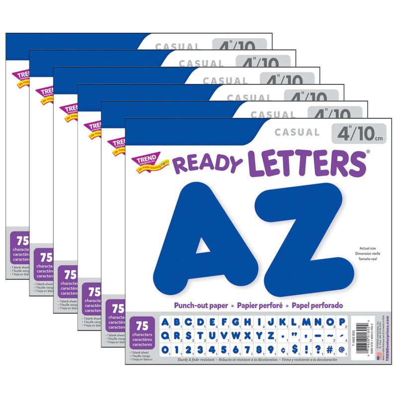 Royal Blue 4" Casual Uppercase Ready Letters®, 6 Packs