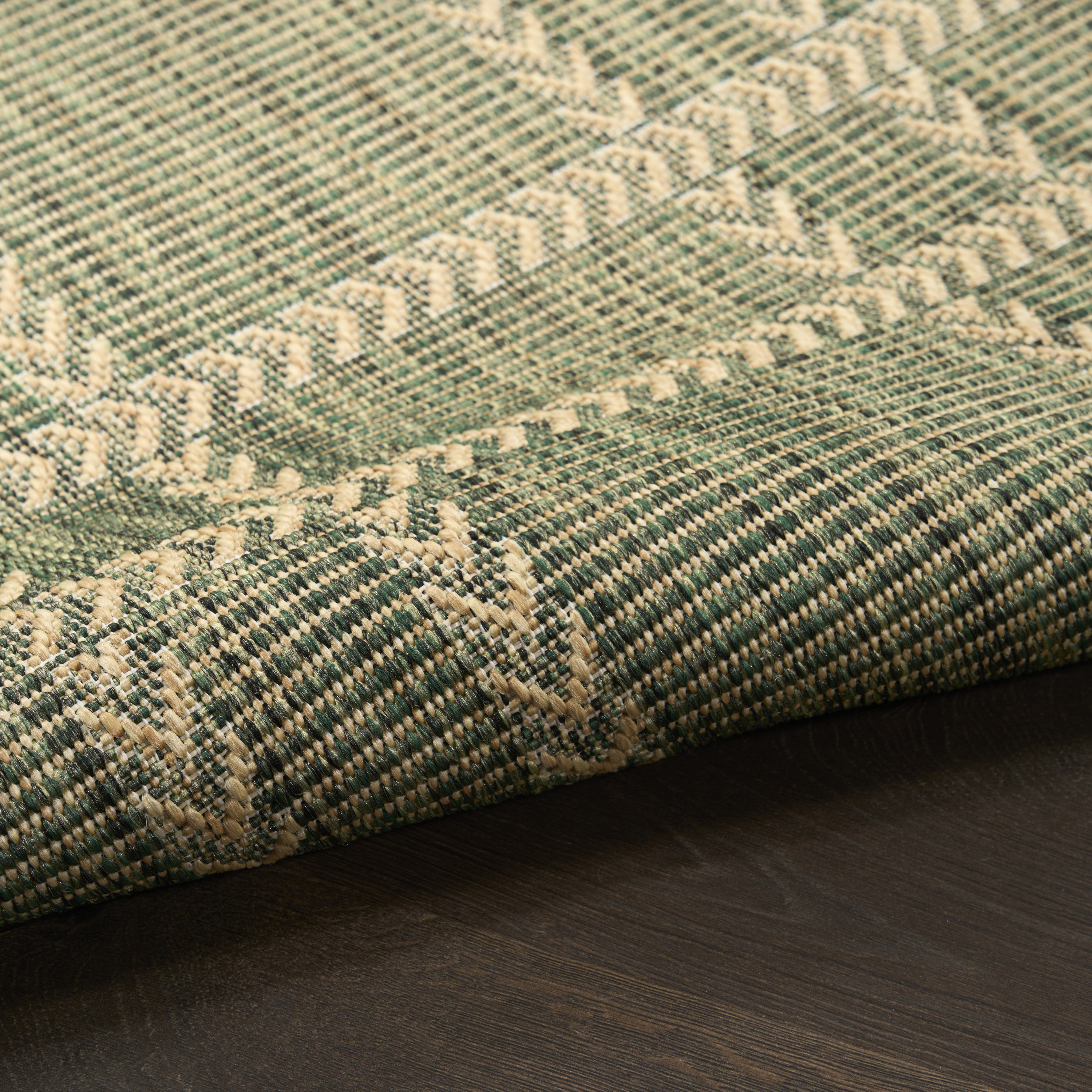 Nourison Horizon Indoor/Outdoor 9' x 12' Green Modern Rug