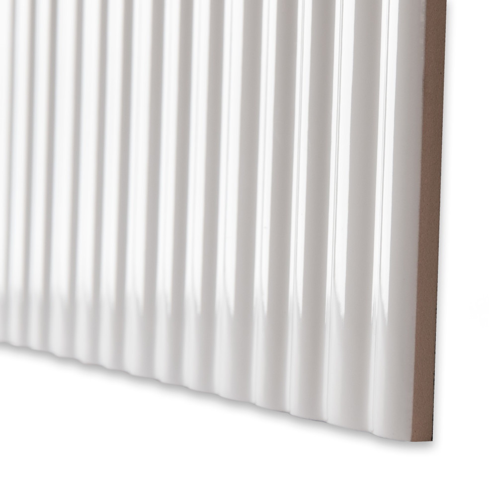 Crown Heights Rubik Glossy White 5-7/8 in. x 11-3/4 in. Ceramic Wall Tile