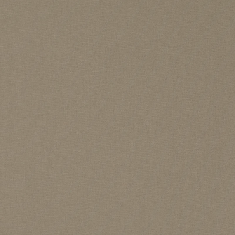 Square plain fabric sample in taupe.