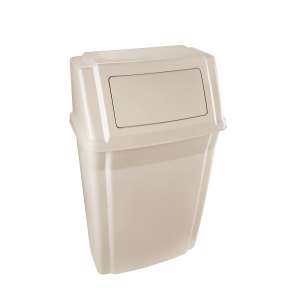 Rubbermaid Commercial, Profile Wall Mount, 15gal, Resin, Beige, Rectangle, Receptacle
