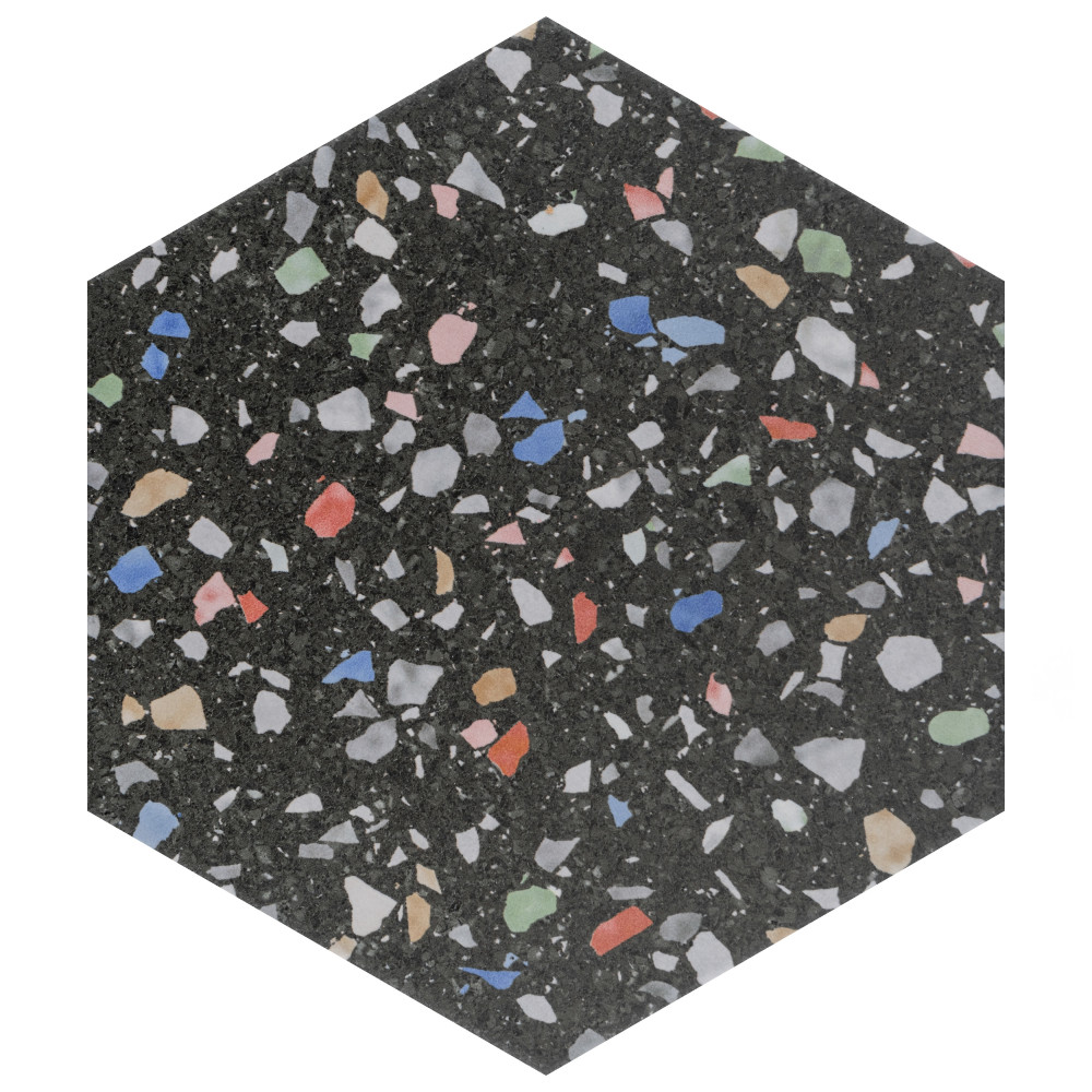 Sample – Venice Hex Colors Dark Porcelain Floor and Wall Tile