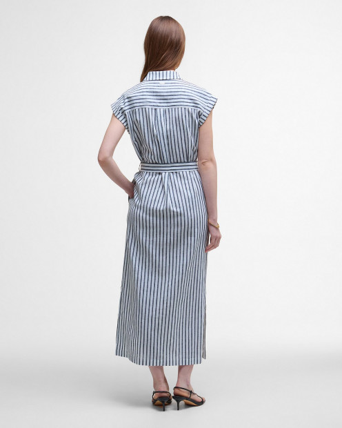 Abby Striped Midi Dress Navy/White Stripe