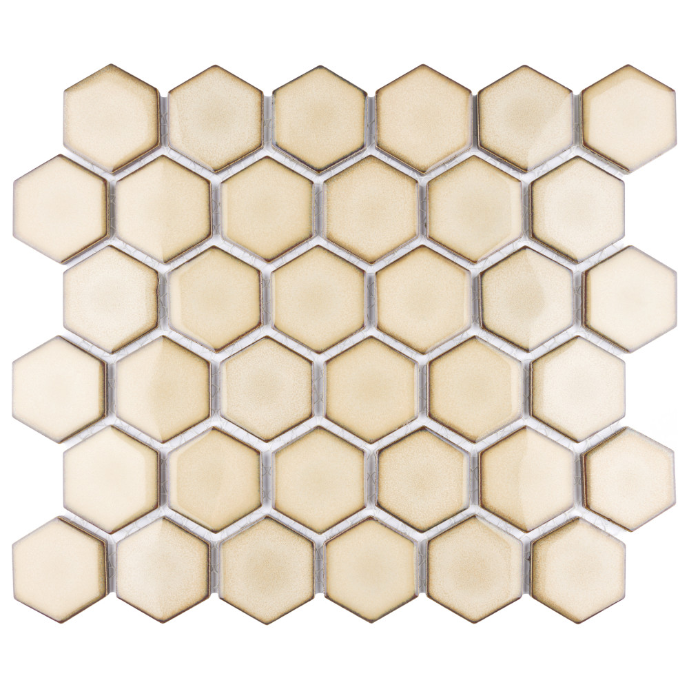 Hudson Due 2″ Hex Caffe 10-7/8 in. x 12-5/8 in. Porcelain Mosaic Tile