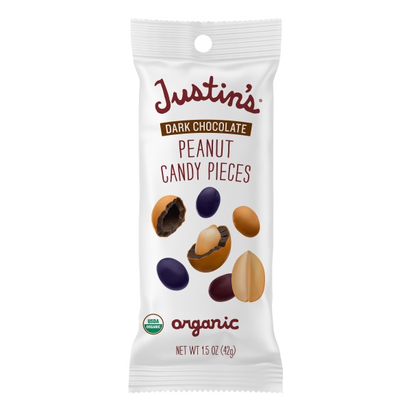 JUSTIN'S Dark Chocolate Peanut Candy Pieces 6-18 Ounce Packs . C1N1 - Front No Plunge In Package (Hi Res)