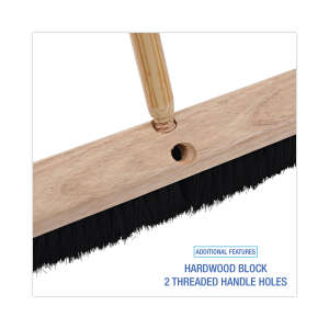 Boardwalk, 18in, Floor Brush Head, Tampico Bristles, Black