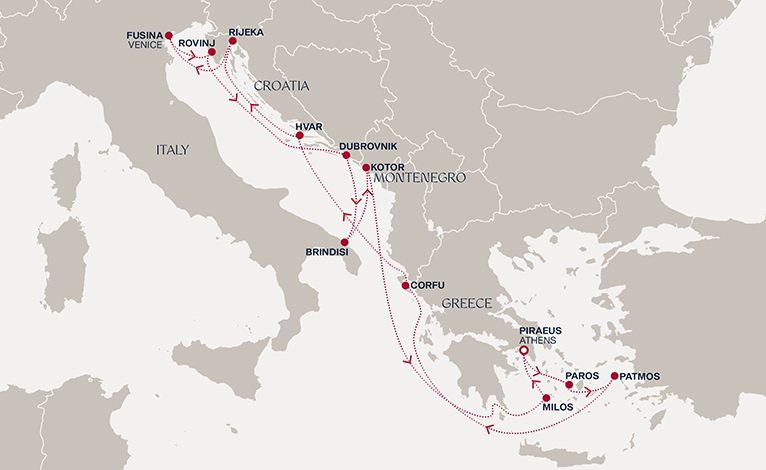 Itinerary map