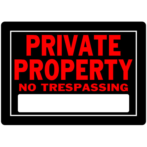 Private Property No Trespassing Sign (10