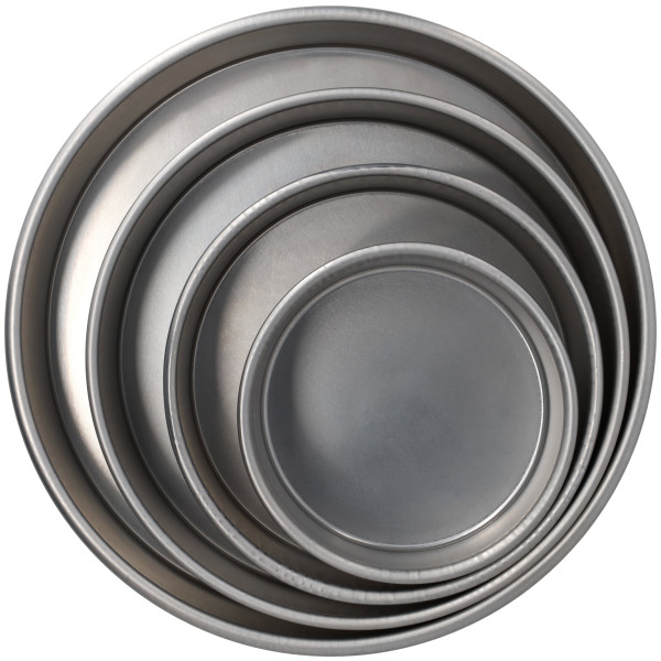 16 Gauge Round Aluminum 12"W x 3"H Pan