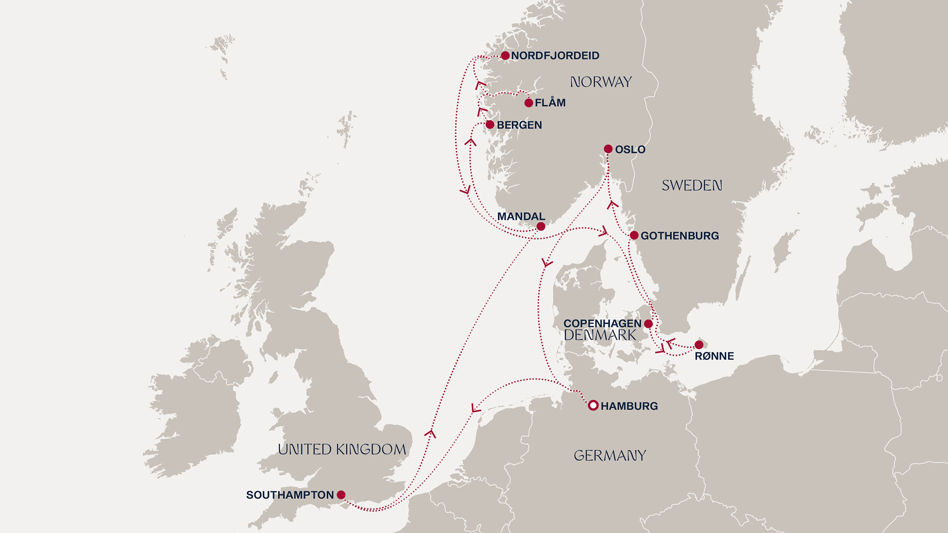 Itinerary map