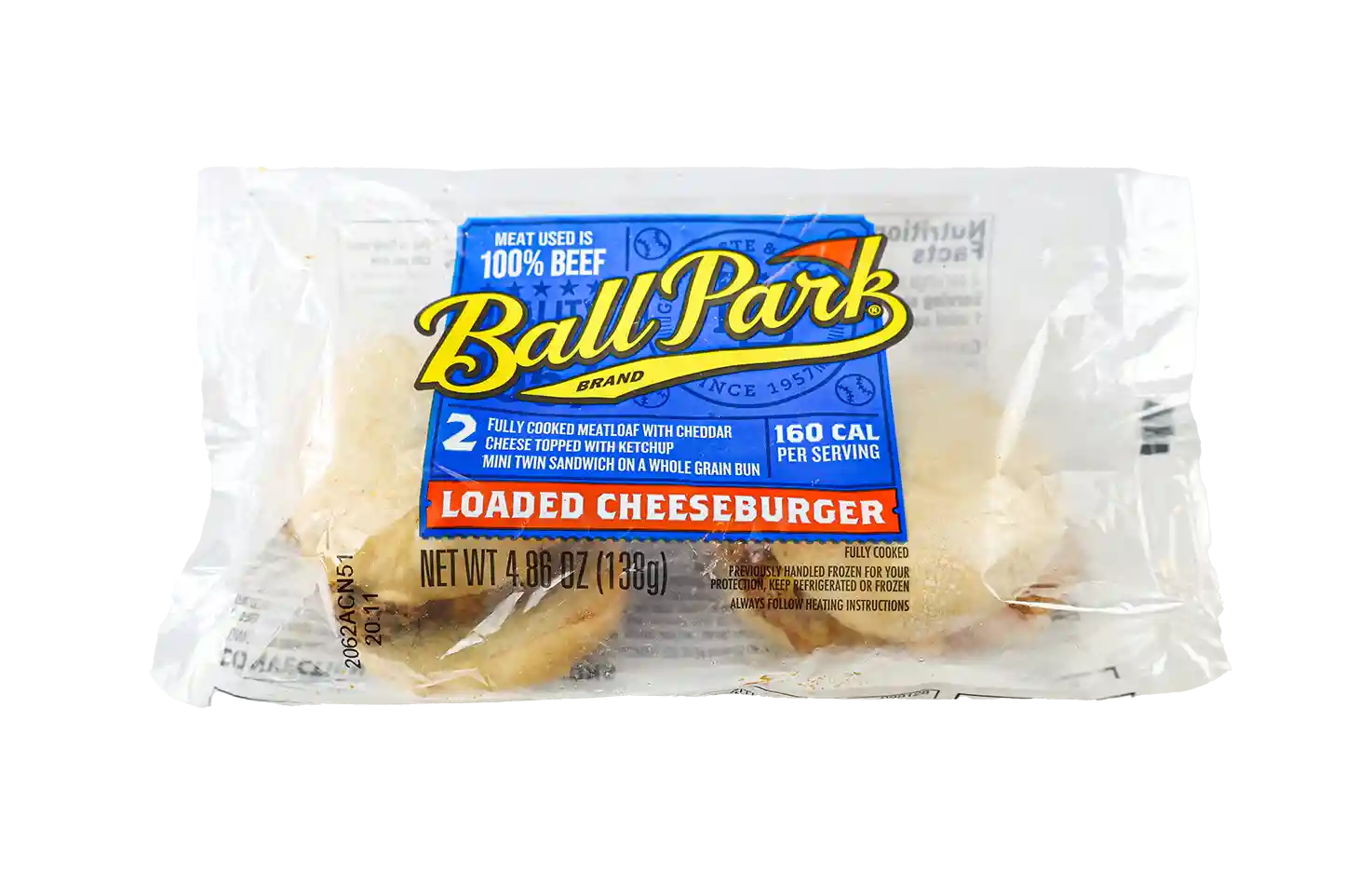 Ball Park® Individually Wrapped Loaded Cheeseburger Mini Twin Sandwiches, 80/4.86 oz._image_3