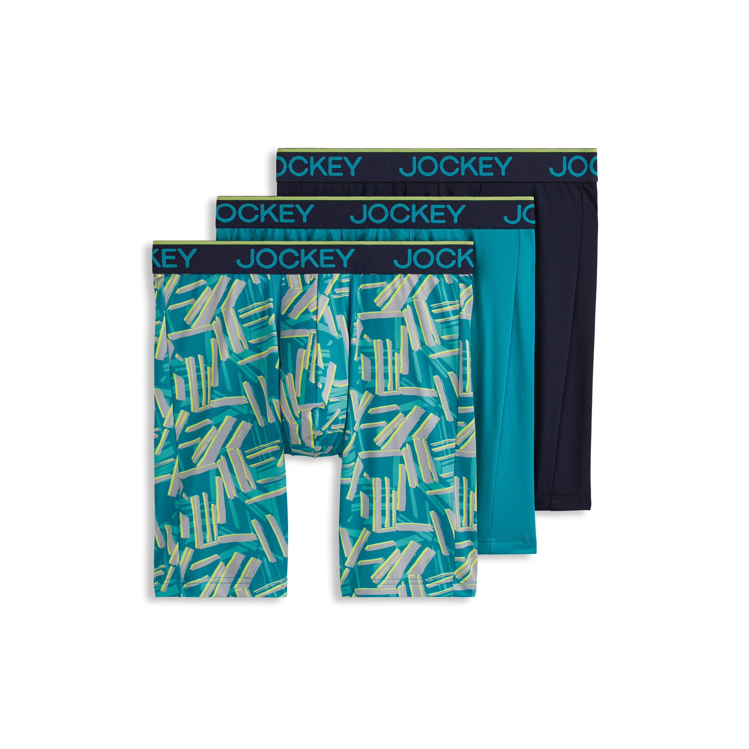 Jockey Men's Chafe Proof Pouch Microfiber 8.5" Long Leg Boxer Brief - 3 Pack - Picture 31 of 35