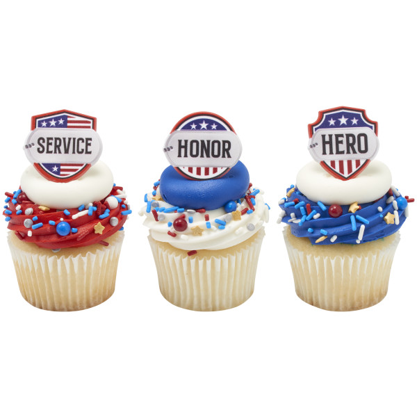Patriotic Heroes Cupcake Rings