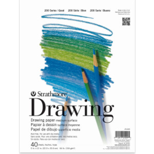 200 Series Drawing Pad, 40 Sheet, 9x12 inch, 1 Count