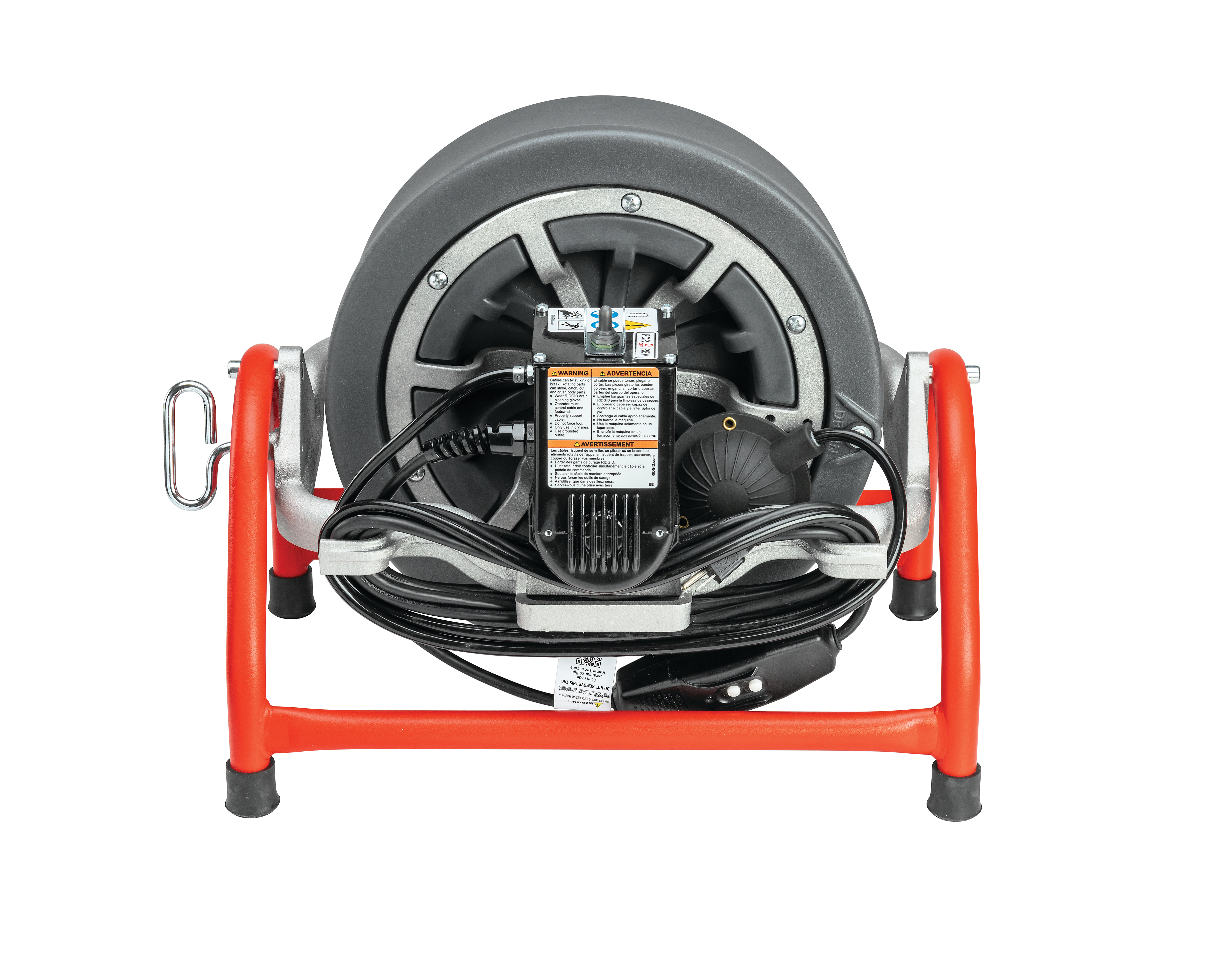 K-3800 Machine with Std. Equip: C-32, 3/8" x 75' (10 mm x 22.8.2 m) Cable, T-202 Bulb Auger, T-205 “C” Cutter, T-211 Spade Cutter, A-13 Pin Key, Pair of Gloves - Image 3