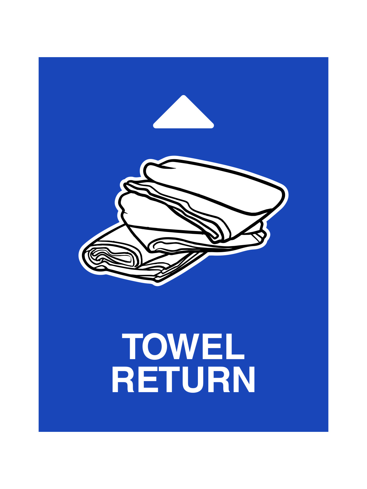 AURA – Sign – Towel Return – Blue