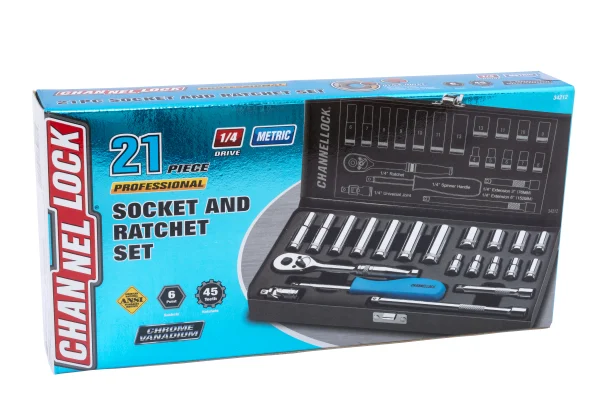 34212 21pc 1/4" Metric Drive Socket Set