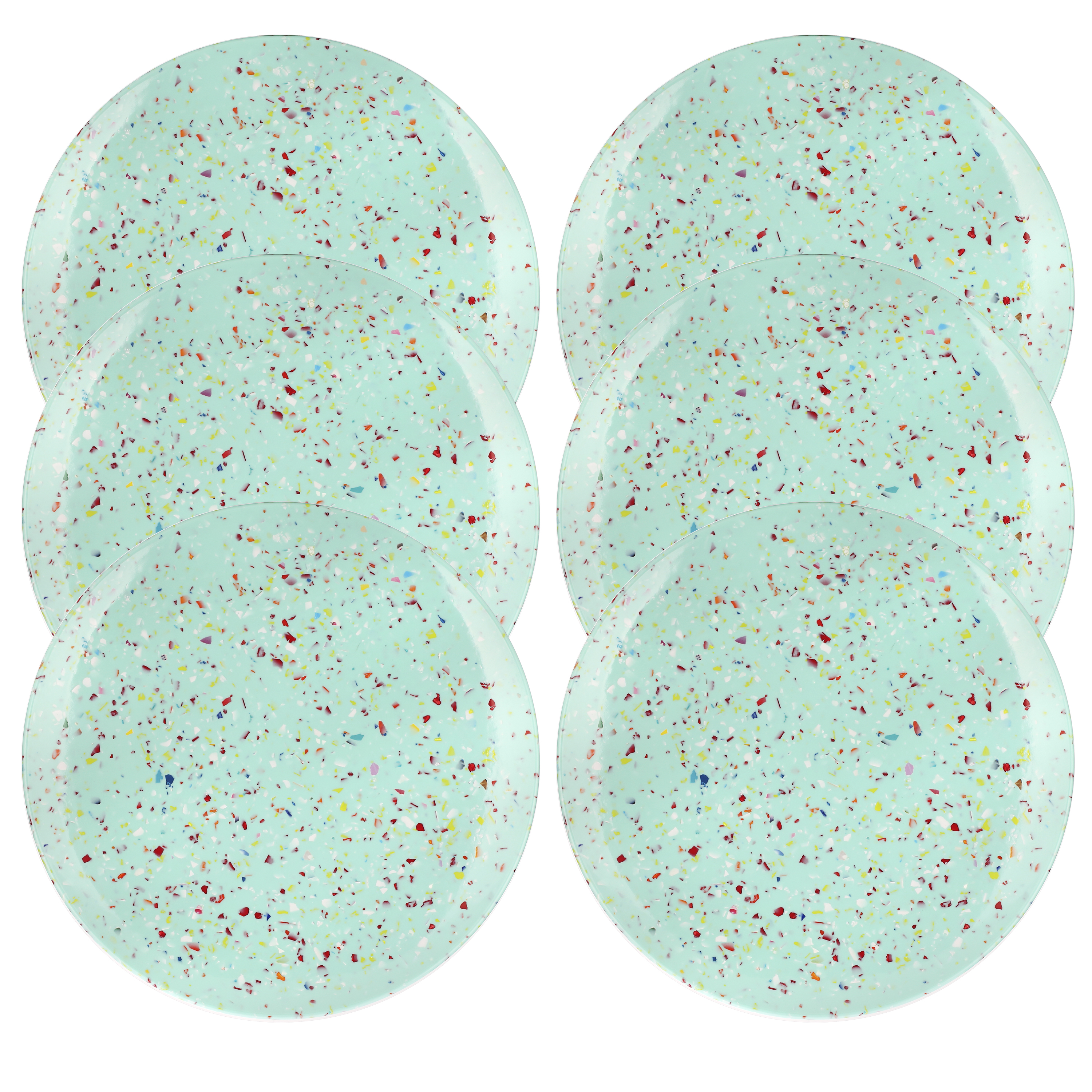 Confetti Salad Plate, Mint, 6-piece set slideshow image 2 Confetti Salad Plate, Mint, 6-piece set slideshow image 2