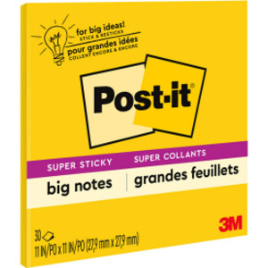 Super Sticky Big Note, 11 in. x 11 in., Yellow