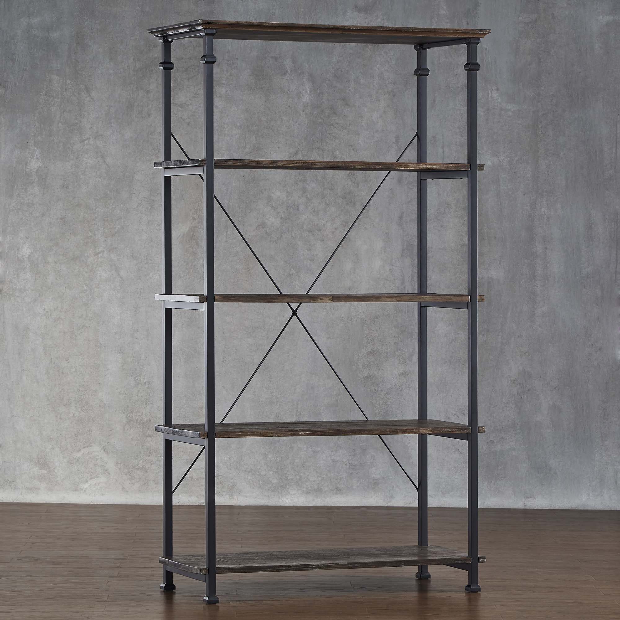 Vintage Industrial Rustic 40-inch Bookcase