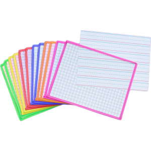 Clear Dry Erase Sleeves, Assorted Colors, 12 Per Pack