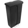 Rubbermaid Commercial, Streamline, Step-On, 18 gal, Resin, Black, Rectangle, Receptacle