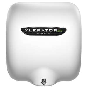 EDCXLBWECO, Excel Dryer Inc, XL-BW-ECO XLERATOReco Hand Dryer, 110/120V, White Nylon Cover