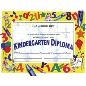 Kindergarten Diploma, 8.5" x 11", Pack of 30