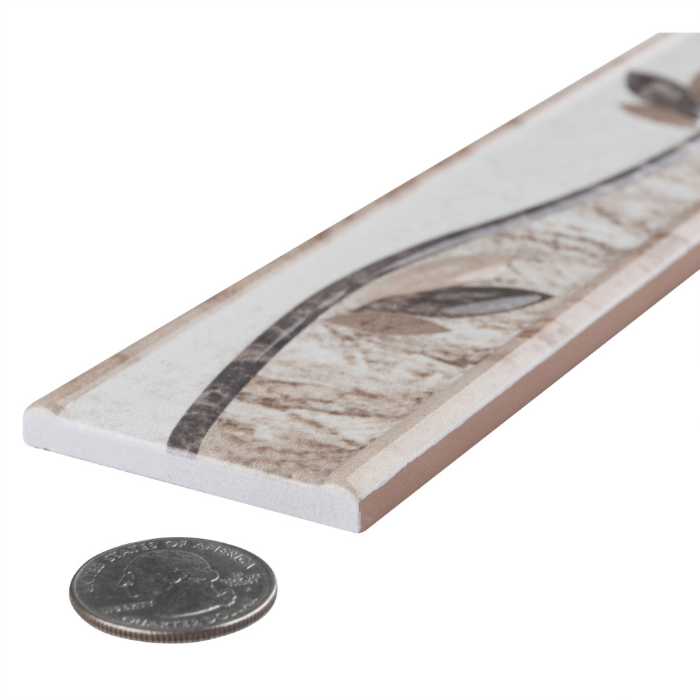 Ferraras Listello Base 2 in. x 7-7/8 in. Ceramic Wall Trim